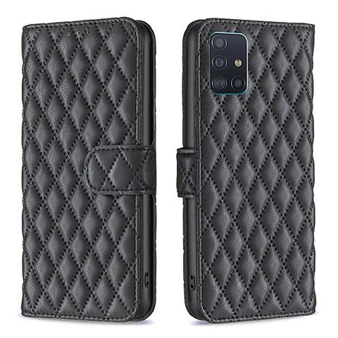 Custodia Portafoglio In Pelle Cover con Supporto B11F per Samsung Galaxy A51 4G Nero