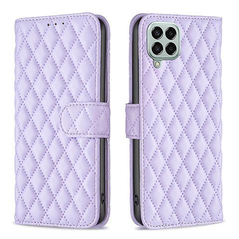 Custodia Portafoglio In Pelle Cover con Supporto B11F per Samsung Galaxy M33 5G Viola