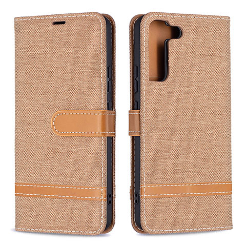 Custodia Portafoglio In Pelle Cover con Supporto B11F per Samsung Galaxy S23 5G Oro