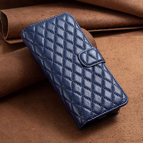 Custodia Portafoglio In Pelle Cover con Supporto B11F per Samsung Galaxy Z Fold3 5G Blu