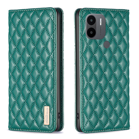 Custodia Portafoglio In Pelle Cover con Supporto B11F per Xiaomi Redmi A1 Plus Verde