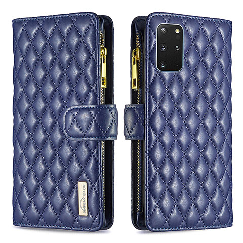 Custodia Portafoglio In Pelle Cover con Supporto B12F per Samsung Galaxy S20 Plus 5G Blu