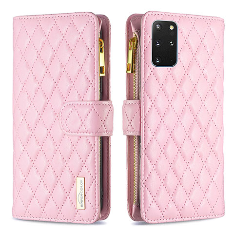 Custodia Portafoglio In Pelle Cover con Supporto B12F per Samsung Galaxy S20 Plus Oro Rosa