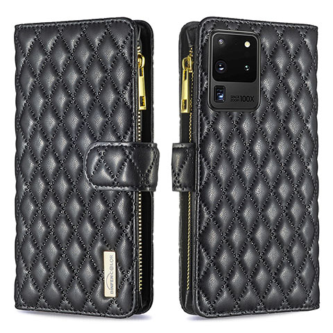 Custodia Portafoglio In Pelle Cover con Supporto B12F per Samsung Galaxy S20 Ultra 5G Nero