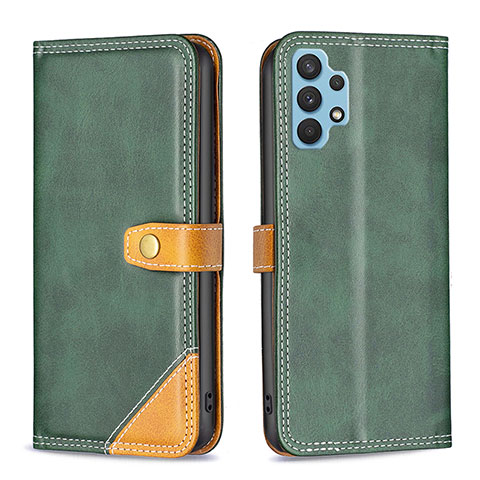 Custodia Portafoglio In Pelle Cover con Supporto B14F per Samsung Galaxy M32 5G Verde