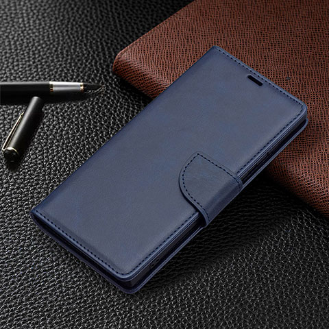 Custodia Portafoglio In Pelle Cover con Supporto B14F per Samsung Galaxy S21 Ultra 5G Blu