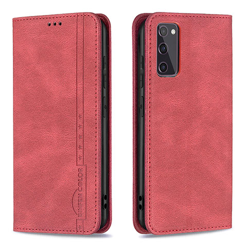Custodia Portafoglio In Pelle Cover con Supporto B15F per Samsung Galaxy S20 FE (2022) 5G Rosso