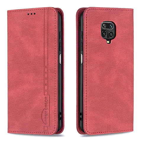 Custodia Portafoglio In Pelle Cover con Supporto B15F per Xiaomi Poco M2 Pro Rosso