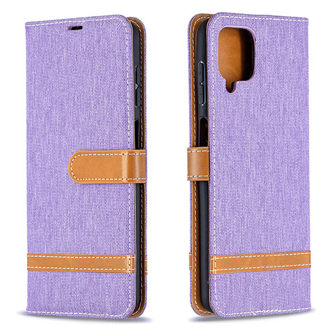 Custodia Portafoglio In Pelle Cover con Supporto B16F per Samsung Galaxy A12 5G Lavanda