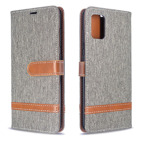 Custodia Portafoglio In Pelle Cover con Supporto B16F per Samsung Galaxy A51 4G Grigio