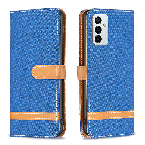 Custodia Portafoglio In Pelle Cover con Supporto B16F per Samsung Galaxy F23 5G Blu