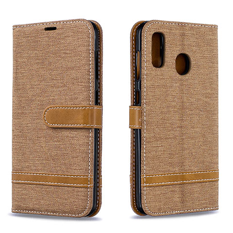 Custodia Portafoglio In Pelle Cover con Supporto B16F per Samsung Galaxy M10S Oro