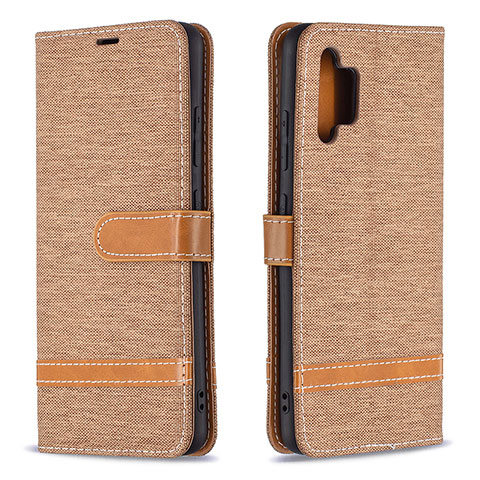 Custodia Portafoglio In Pelle Cover con Supporto B16F per Samsung Galaxy M32 5G Oro