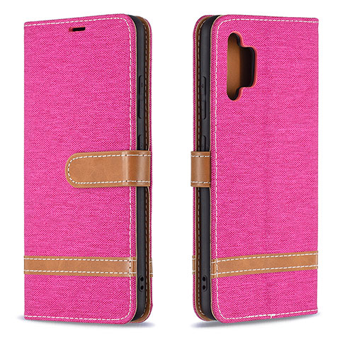Custodia Portafoglio In Pelle Cover con Supporto B16F per Samsung Galaxy M32 5G Rosa Caldo