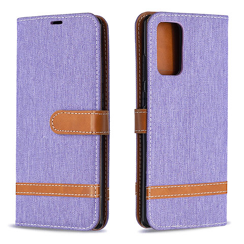 Custodia Portafoglio In Pelle Cover con Supporto B16F per Samsung Galaxy Note 20 5G Lavanda