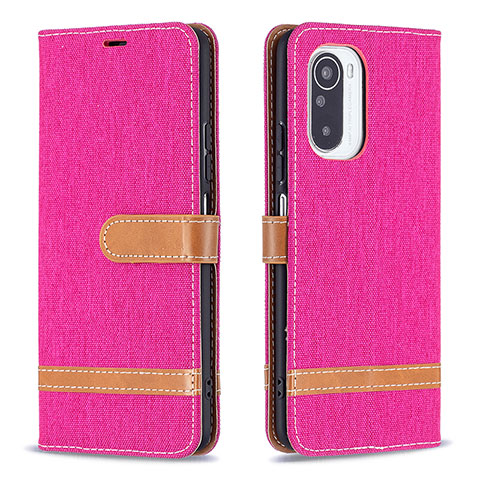 Custodia Portafoglio In Pelle Cover con Supporto B16F per Xiaomi Mi 11i 5G Rosa Caldo