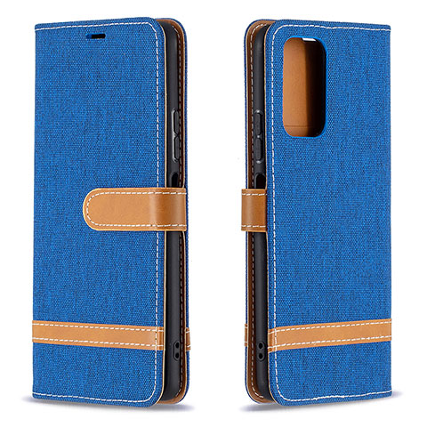 Custodia Portafoglio In Pelle Cover con Supporto B16F per Xiaomi Redmi Note 10 Pro 4G Blu