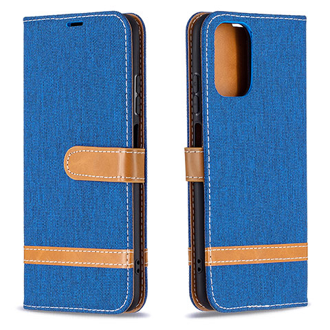 Custodia Portafoglio In Pelle Cover con Supporto B16F per Xiaomi Redmi Note 10S 4G Blu