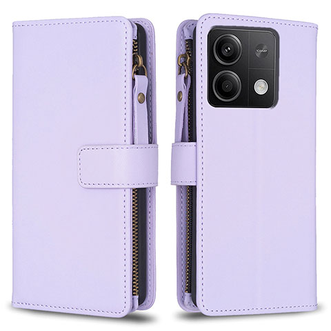 Custodia Portafoglio In Pelle Cover con Supporto B17F per Xiaomi Redmi Note 13 5G Lavanda