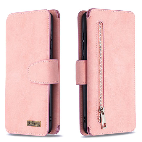 Custodia Portafoglio In Pelle Cover con Supporto B18F per Samsung Galaxy A70 Oro Rosa