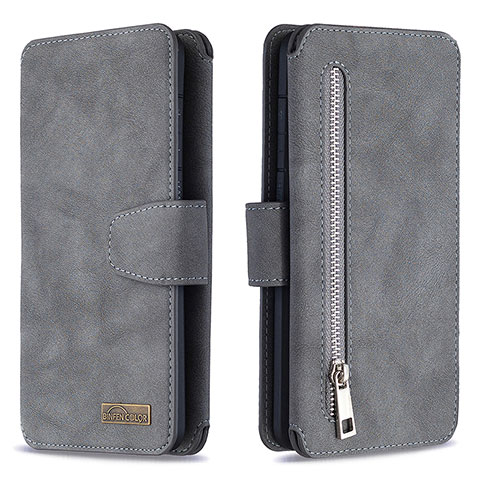 Custodia Portafoglio In Pelle Cover con Supporto B18F per Samsung Galaxy S20 Plus Grigio