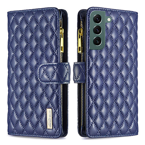 Custodia Portafoglio In Pelle Cover con Supporto BF1 per Samsung Galaxy S23 5G Blu