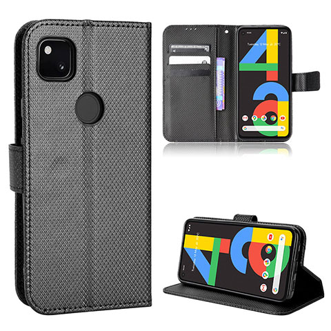 Custodia Portafoglio In Pelle Cover con Supporto BY1 per Google Pixel 4a Nero