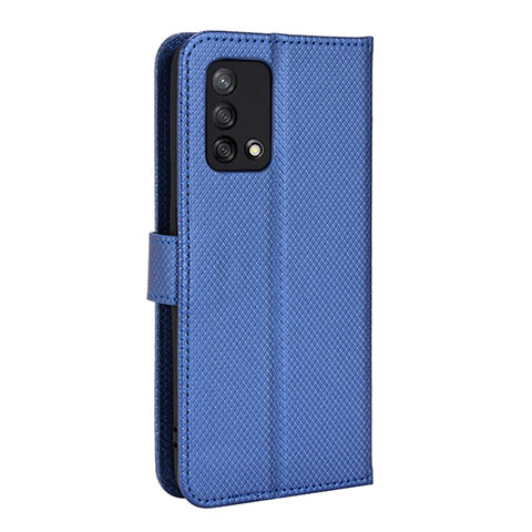 Custodia Portafoglio In Pelle Cover con Supporto BY1 per Oppo A74 4G Blu