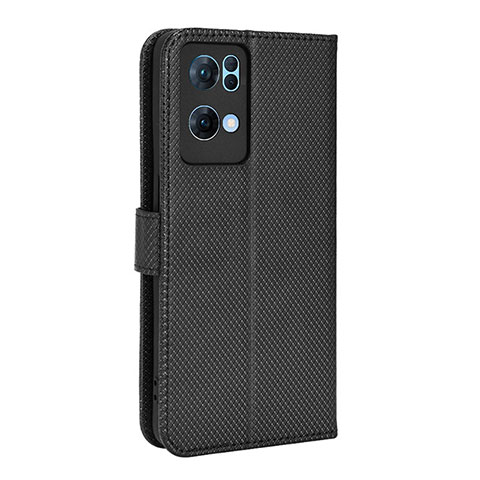 Custodia Portafoglio In Pelle Cover con Supporto BY1 per Oppo Reno7 Pro 5G Nero