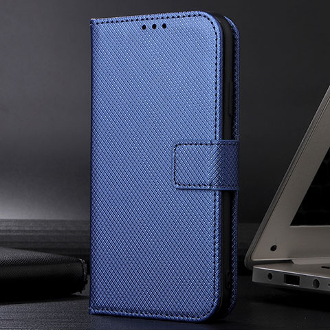 Custodia Portafoglio In Pelle Cover con Supporto BY1 per Samsung Galaxy A03s Blu