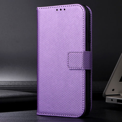 Custodia Portafoglio In Pelle Cover con Supporto BY1 per Samsung Galaxy M22 4G Viola