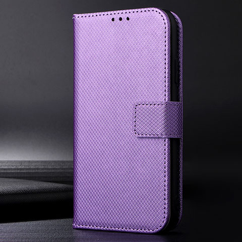 Custodia Portafoglio In Pelle Cover con Supporto BY1 per Sharp Aquos Sense6 Viola