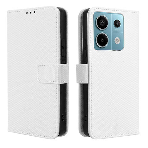 Custodia Portafoglio In Pelle Cover con Supporto BY1 per Xiaomi Redmi Note 13 Pro 5G Bianco