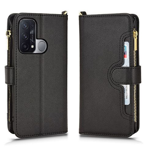 Custodia Portafoglio In Pelle Cover con Supporto BY2 per Oppo Reno5 A Nero