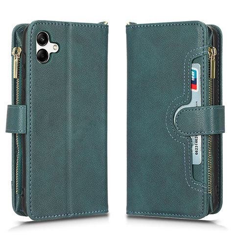 Custodia Portafoglio In Pelle Cover con Supporto BY2 per Samsung Galaxy M04 Verde