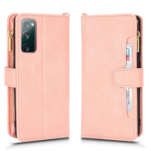 Custodia Portafoglio In Pelle Cover con Supporto BY2 per Samsung Galaxy S20 FE 5G Oro Rosa