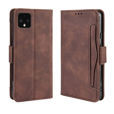 Custodia Portafoglio In Pelle Cover con Supporto BY3 per Google Pixel 4 XL Marrone