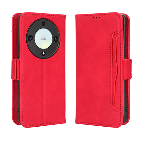 Custodia Portafoglio In Pelle Cover con Supporto BY3 per Huawei Honor Magic5 Lite 5G Rosso