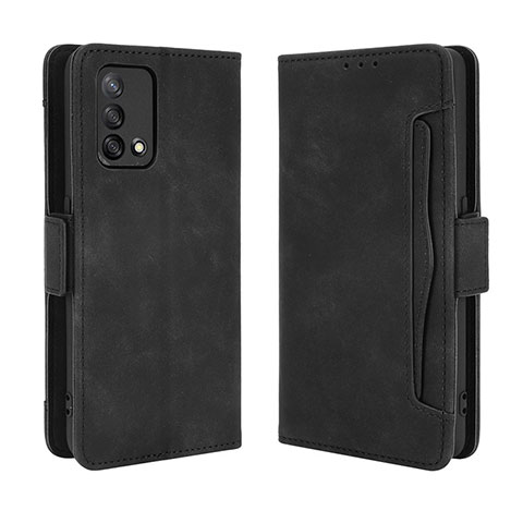 Custodia Portafoglio In Pelle Cover con Supporto BY3 per Oppo F19s Nero