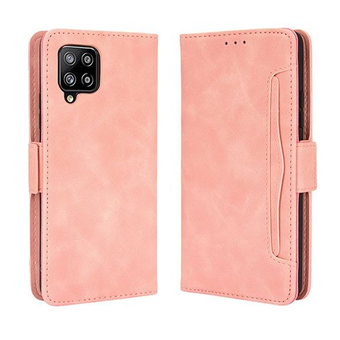 Custodia Portafoglio In Pelle Cover con Supporto BY3 per Samsung Galaxy A42 5G Rosa