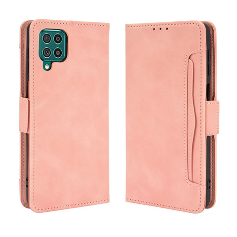Custodia Portafoglio In Pelle Cover con Supporto BY3 per Samsung Galaxy F62 5G Rosa