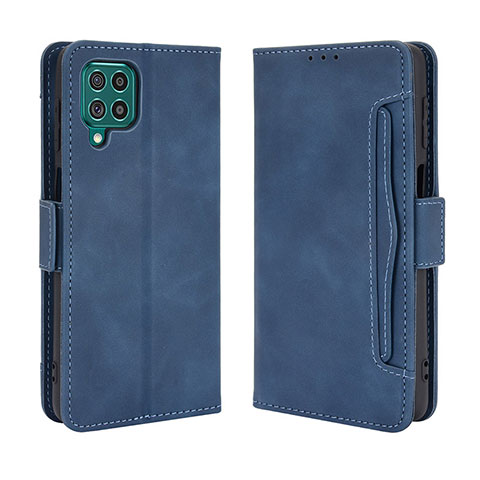 Custodia Portafoglio In Pelle Cover con Supporto BY3 per Samsung Galaxy M62 4G Blu