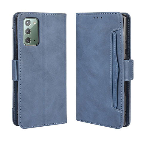 Custodia Portafoglio In Pelle Cover con Supporto BY3 per Samsung Galaxy S20 FE 5G Blu
