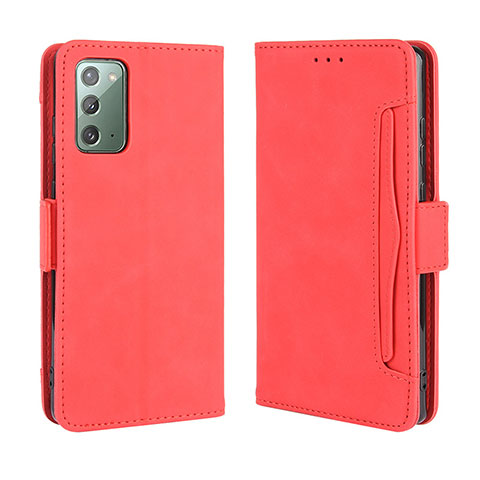 Custodia Portafoglio In Pelle Cover con Supporto BY3 per Samsung Galaxy S20 FE 5G Rosso