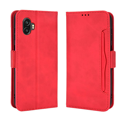 Custodia Portafoglio In Pelle Cover con Supporto BY3 per Samsung Galaxy XCover 6 Pro 5G Rosso
