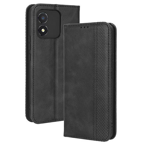 Custodia Portafoglio In Pelle Cover con Supporto BY4 per Huawei Honor X5 Nero