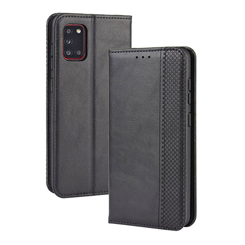 Custodia Portafoglio In Pelle Cover con Supporto BY4 per Samsung Galaxy A31 Nero