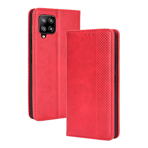 Custodia Portafoglio In Pelle Cover con Supporto BY4 per Samsung Galaxy A42 5G Rosso