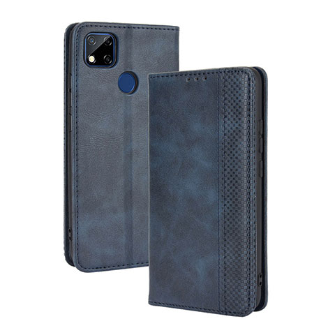 Custodia Portafoglio In Pelle Cover con Supporto BY4 per Xiaomi Redmi 9C Blu