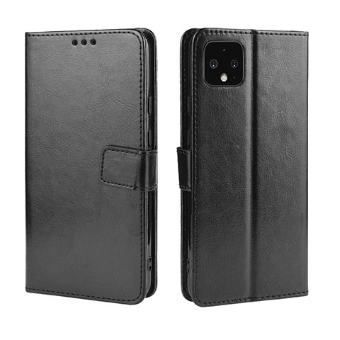 Custodia Portafoglio In Pelle Cover con Supporto BY5 per Google Pixel 4 Nero